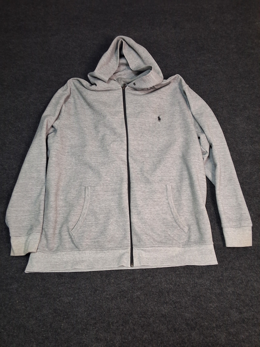 Light Gray Zip-Up Hoodie Jacket